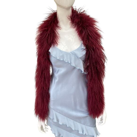 Vintage Y2K bebe Tibetan Lamb Scarf/Wrap/Boa - Picture 3 of 8